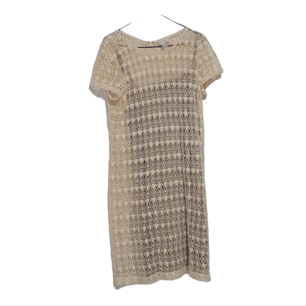 Chicos Boho Open Lace Dress